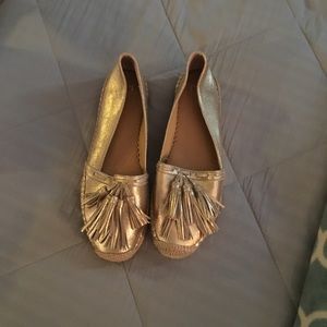 Marc Fisher Celeste Espadrilles Flat Gold 7.5